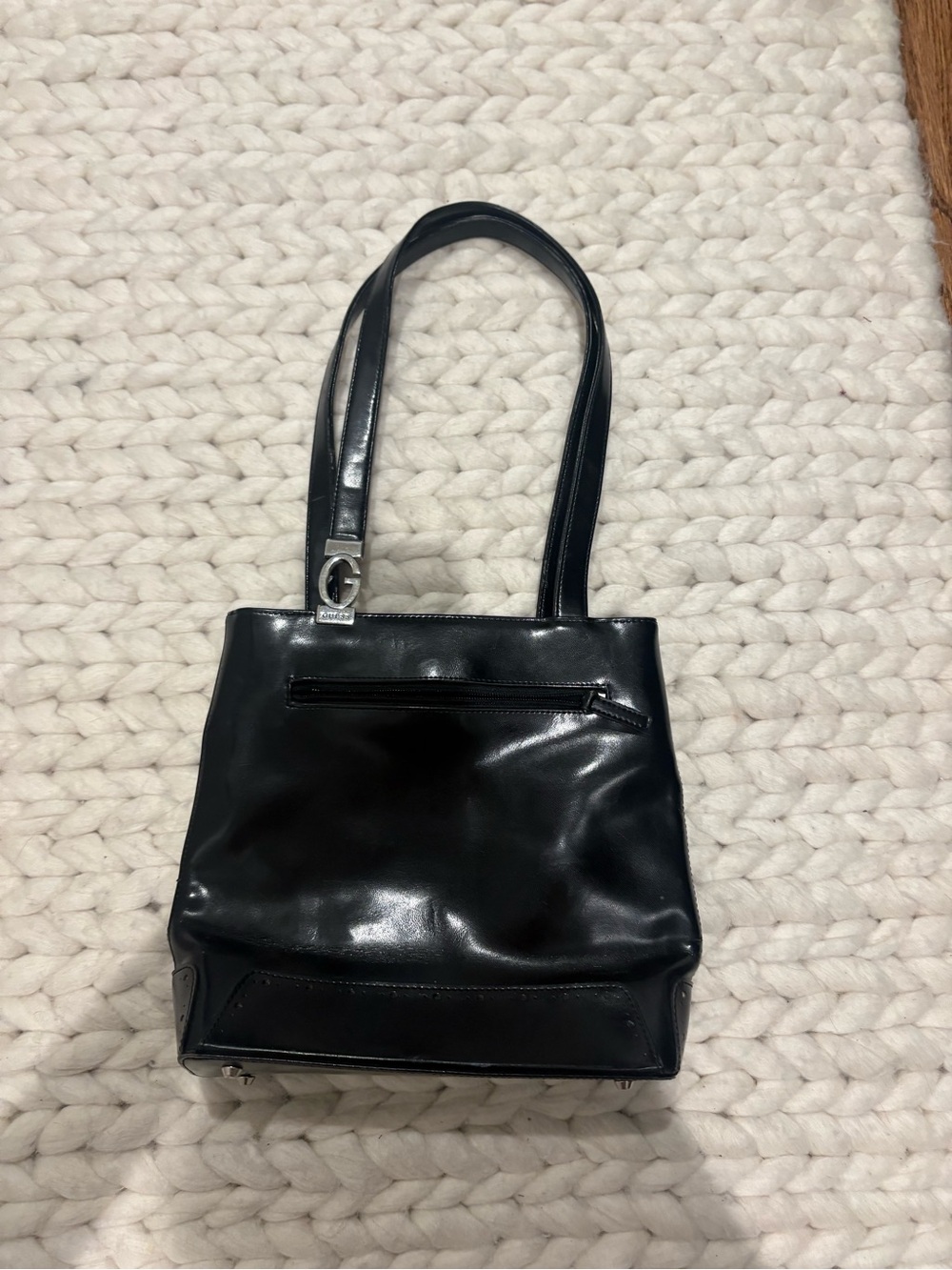 vintage guess leather shoulder bag